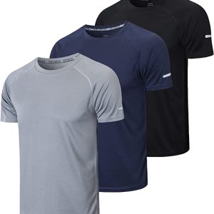 frueo 3 Pack Running Shirts Men Dry-Fit